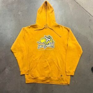 Y2K Yellow embroidered oversized South Dakota State Jamerica Hoodie size XL‎